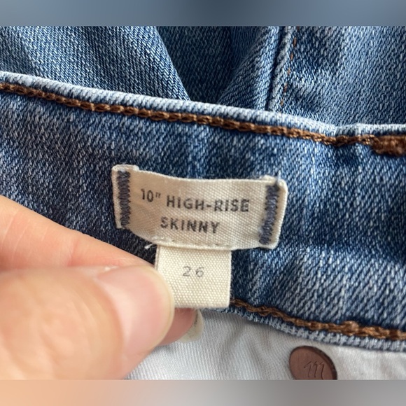 Madewell Women Blue High Rise Skinny Jeans Size 26 - Picture 6 of 10